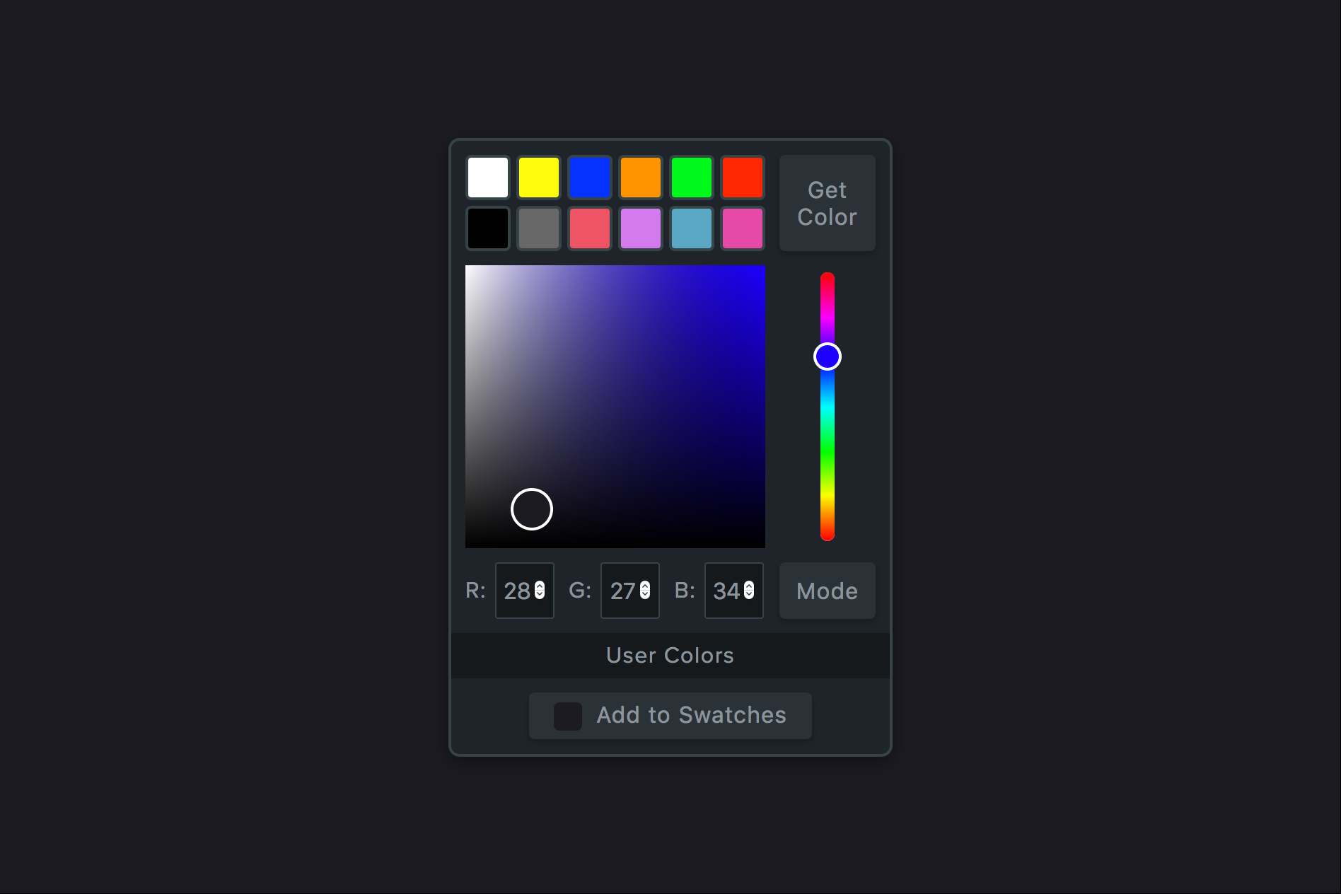 A preview thumbnail of the Color Picker demo