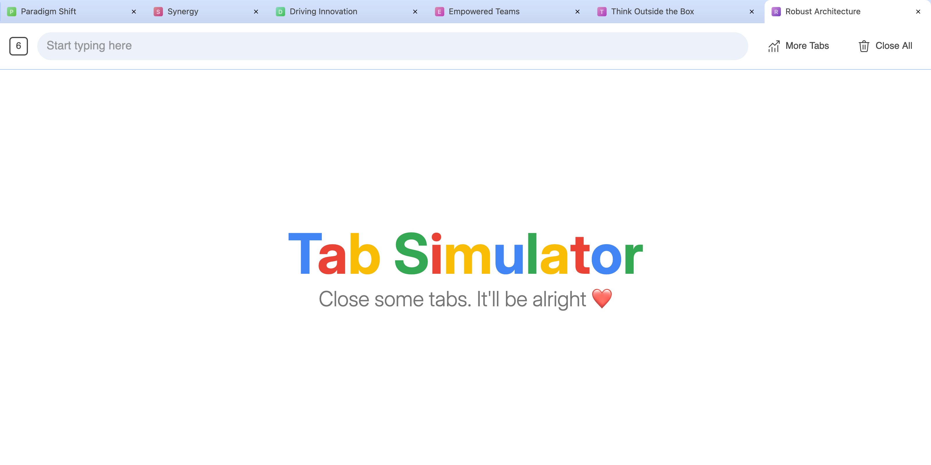 Preview of Tab Simulator demo